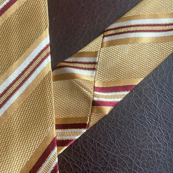 Ermenegildo Zegna Gold Stripe Tie - Picture 6 of 6